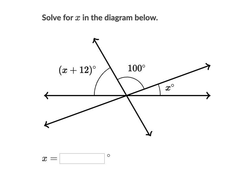 Solve for xxx in the diagram below.-example-1