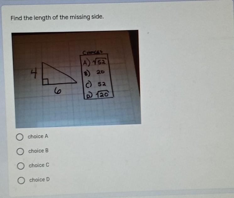 Find the length of the missing side​-example-1