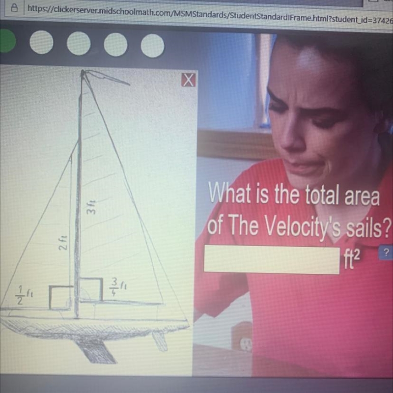 What is the total area of the velocity sails?-example-1