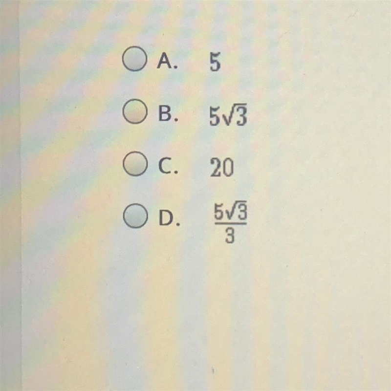 Select the correct answer. In right triangle ABC,-example-1