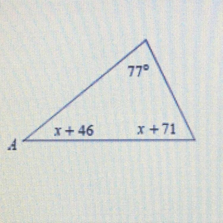 Find the measure of angle A-example-1