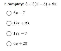 Um its another question from my uh Distributive Property asses it lesson lol.-example-1