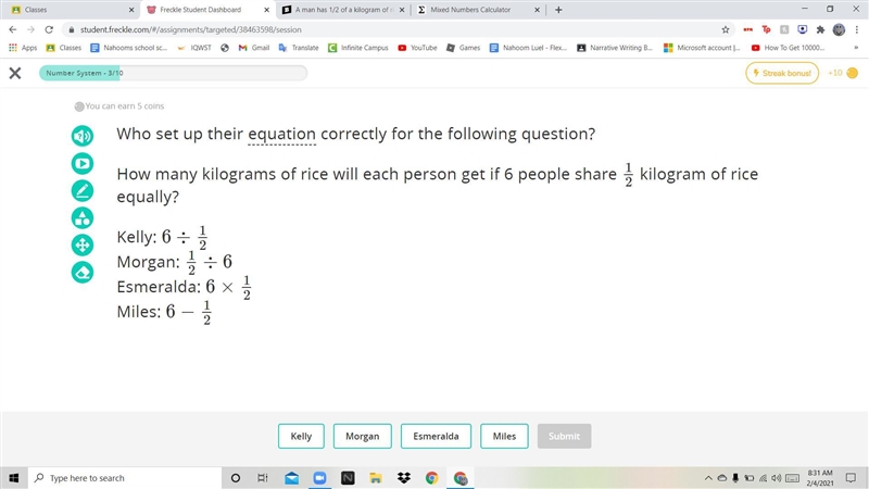 Who set up their equation correctly for the following question? How many kilograms-example-1