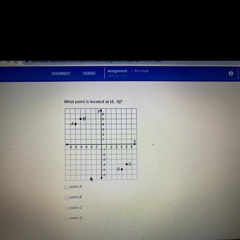 What point is located at (4,-5)?-example-1