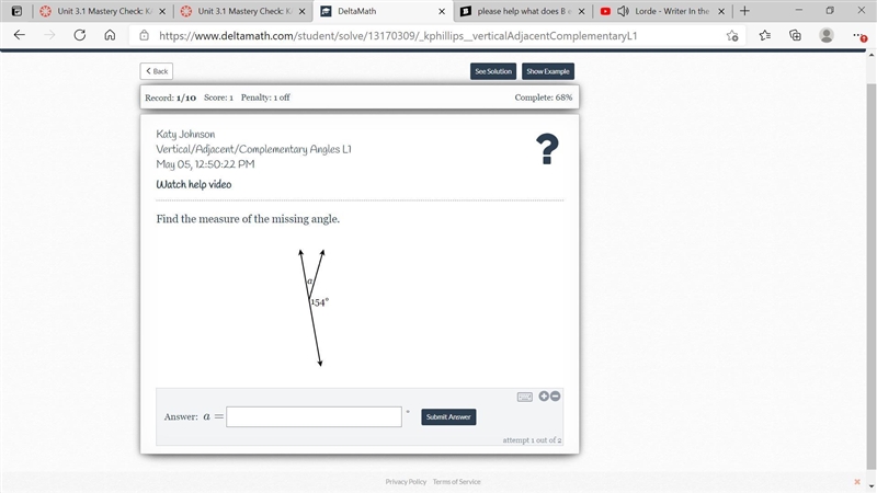 Please help what does A equal-example-1