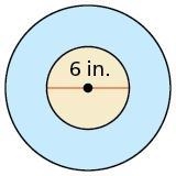 The circumference of the smaller circle is 20% of the circumference of the larger-example-1