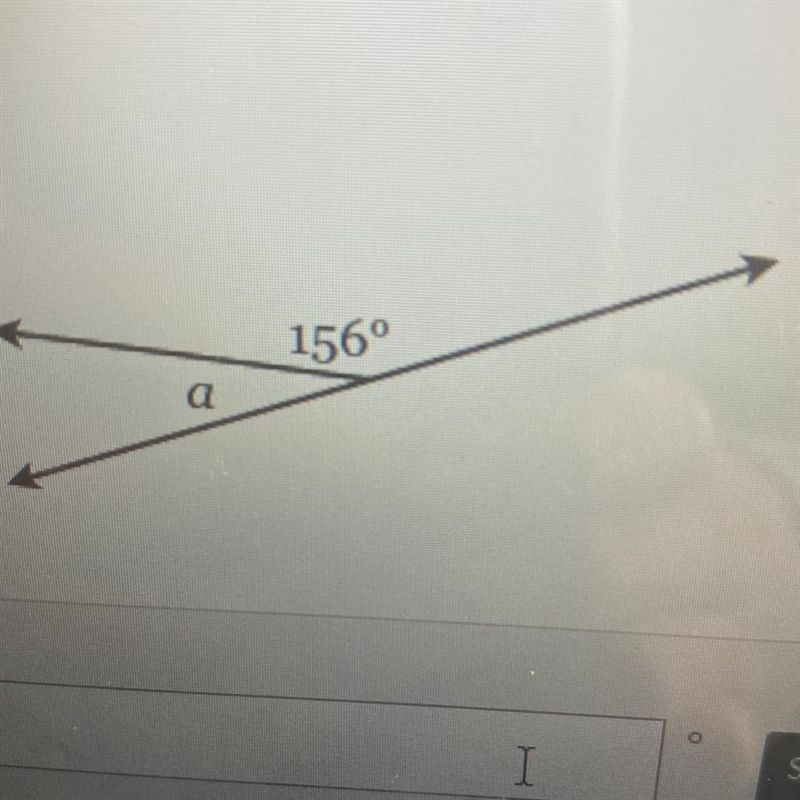 Find the measure if the missing angle. Answer: a=-example-1