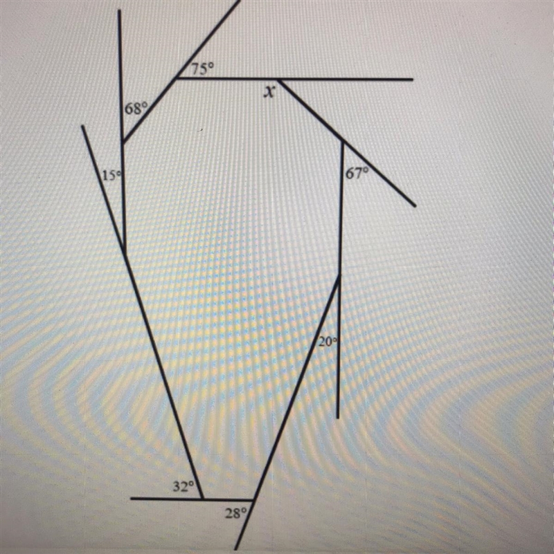 Given the 8-sided figure below with exterior angle measures as shown, what is the-example-1