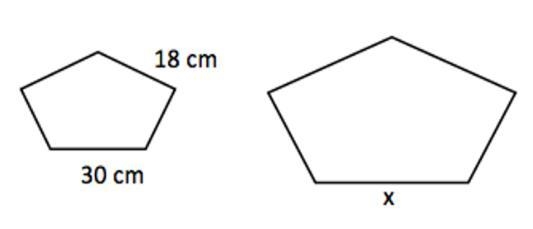 The ratio of the corresponding parts of these pentagons is 2:3. What is the value-example-1