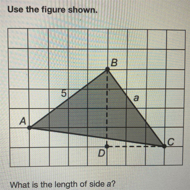 What is the length of the side a ? A=-example-1