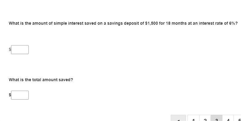 What is the amount of simple interest saved on a savings deposit of $1,500 for 18 months-example-1