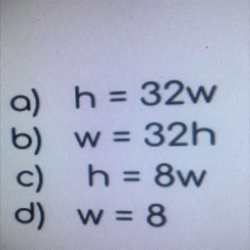 You get about 32 homework assignments every 4 weeks. Circle equation that models this-example-1