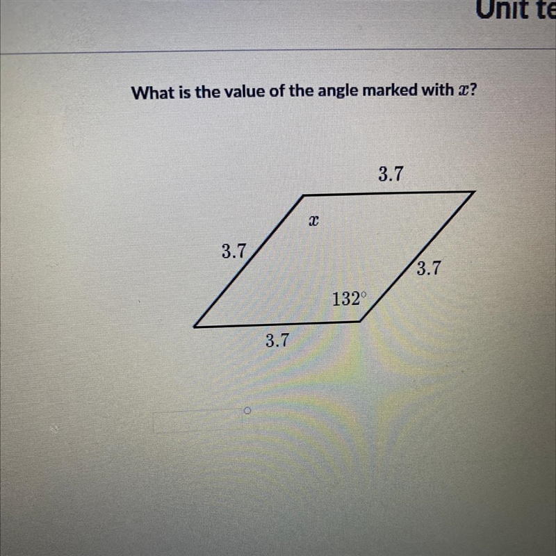 What is the value of the angle marked with x?-example-1