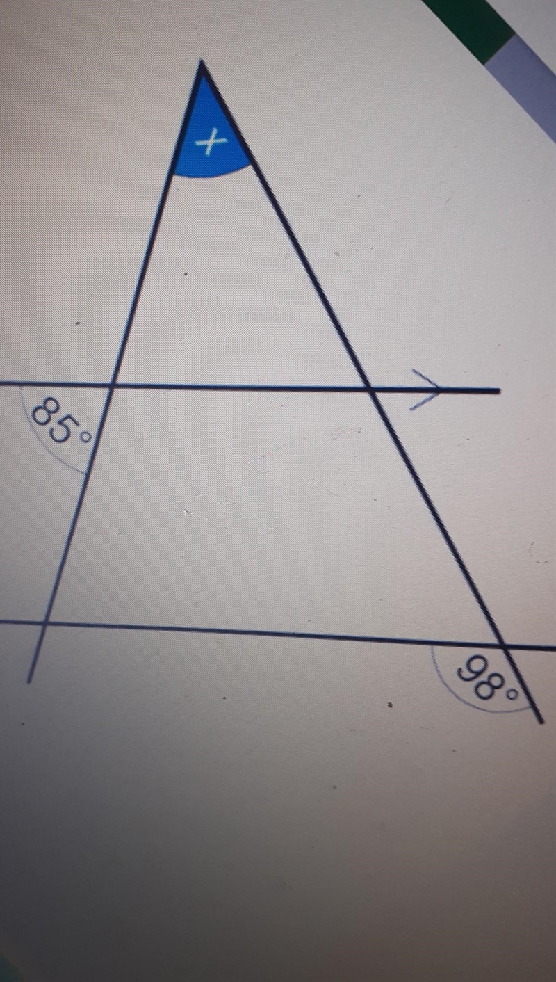 Work out size of angle x​-example-1