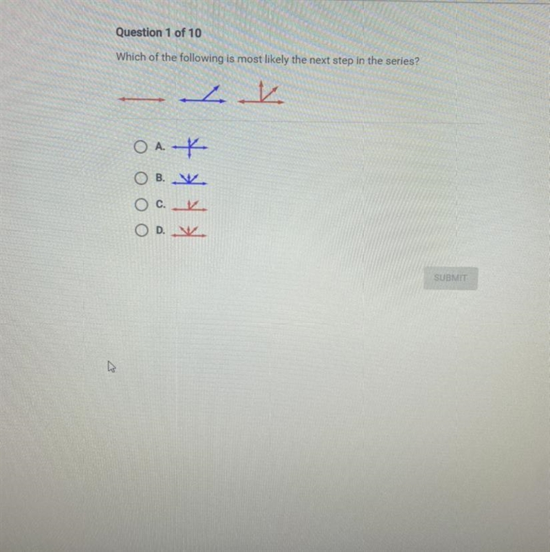 Question 1 of 10 Which of the following is most likely the next step in the series-example-1