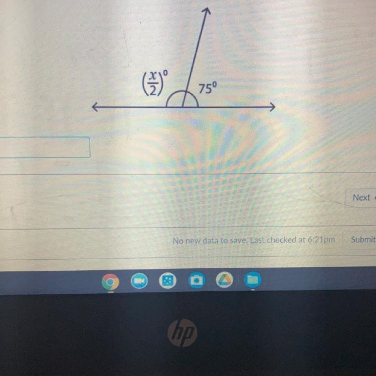 Find the value of x in the supplementary angle pair-example-1