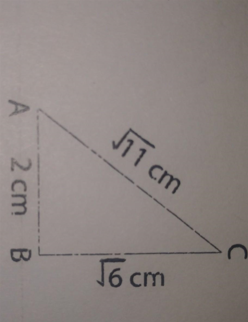 I have to determine whether the sides of the triangle form a pythagorean triple.​-example-1