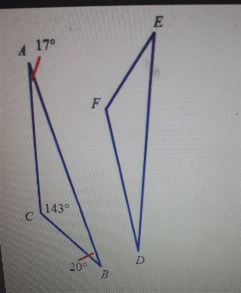 If ABC=DEF and m <E= 2(m-15)° find m​-example-1