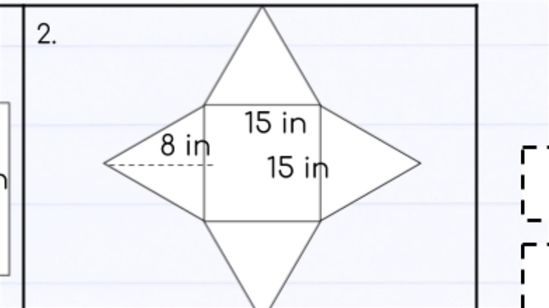 Solve. What is the area of the shape above in square inches?-example-1