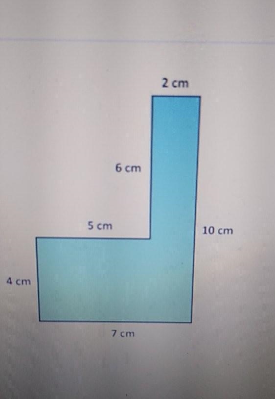 ANSWER ASAP PLZZZ. find the area of the composite figure A.32cm B.40cm C.48cm D.56cm-example-1