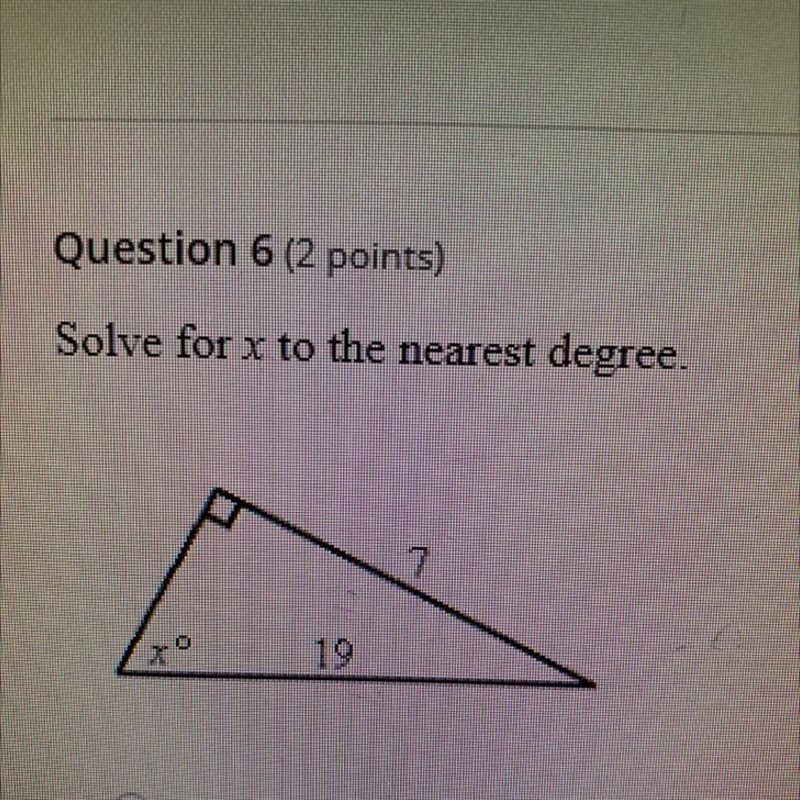 Solve for x to the nearest degree.-example-1