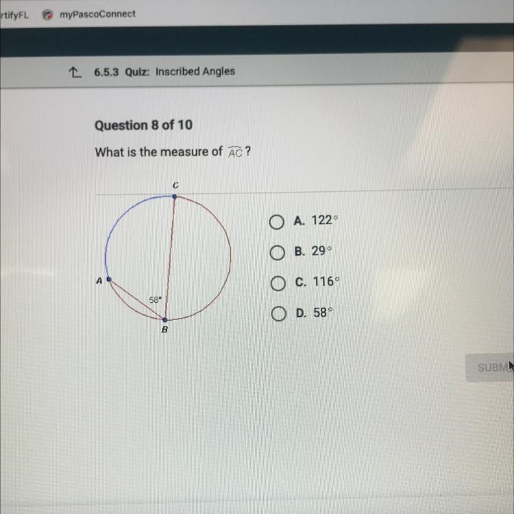 What is the measure of AC?-example-1