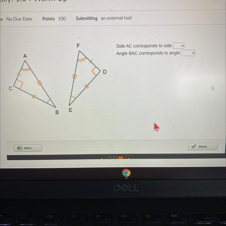 Side AC corresponds to side Angle BAC corresponds to angle-example-1