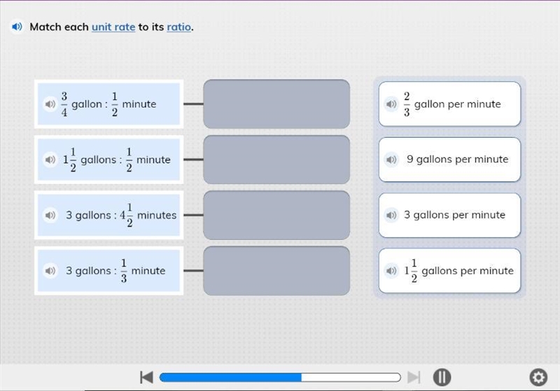 Match each unit rate to its ratio-example-1