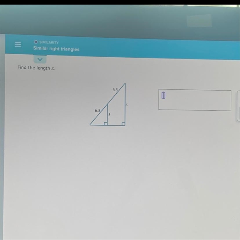 Find the length of x. help please !-example-1