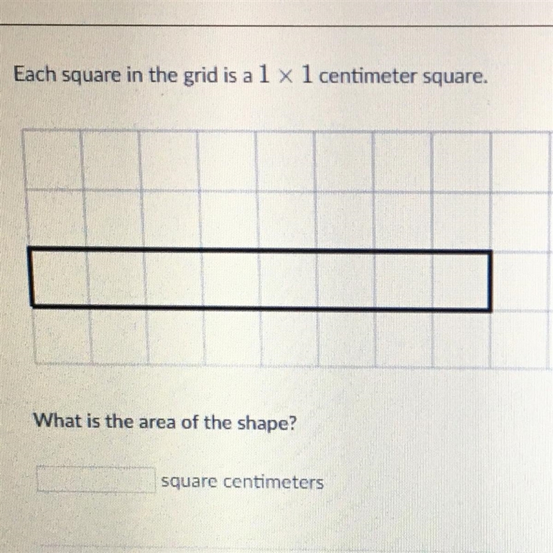 Each square in the grid is a 1 x 1 centimeter square. What is the area of the shape-example-1