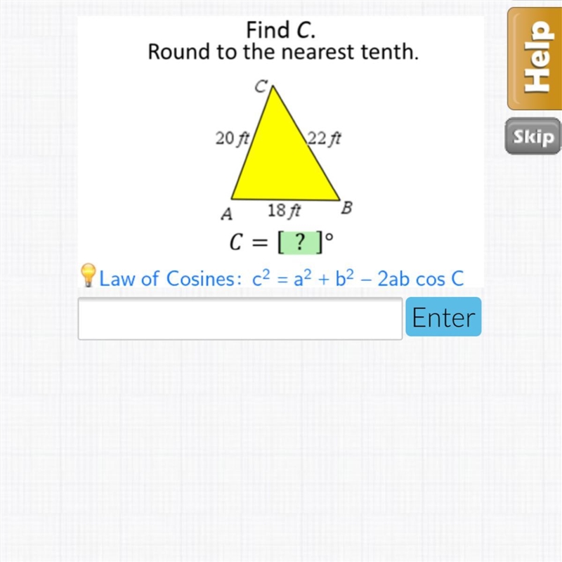 Find c and round to the nearest tenth-example-1