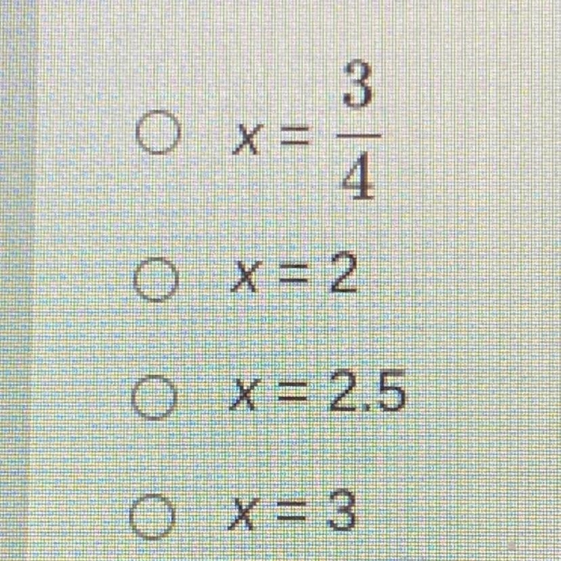 Which of the following values for x is true for 4x > 10? Help please-example-1