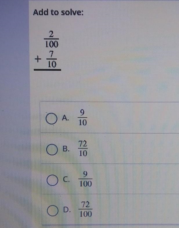 Add to solve: 2 100 + 7 10​-example-1