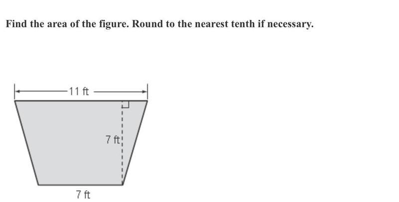 Find the area of the figure. Round to the nearest tenth if necessary.-example-1