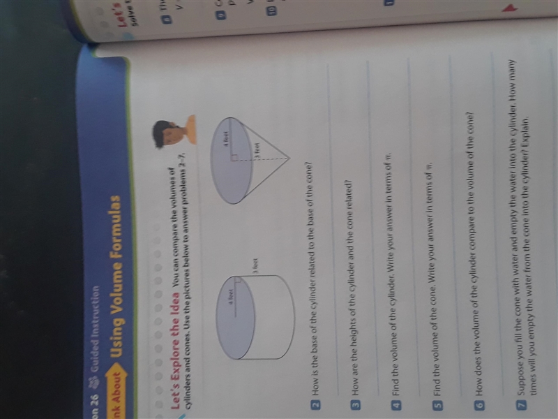 Suppose you fill the cone with water and empty the water into the cylinder. How many-example-2