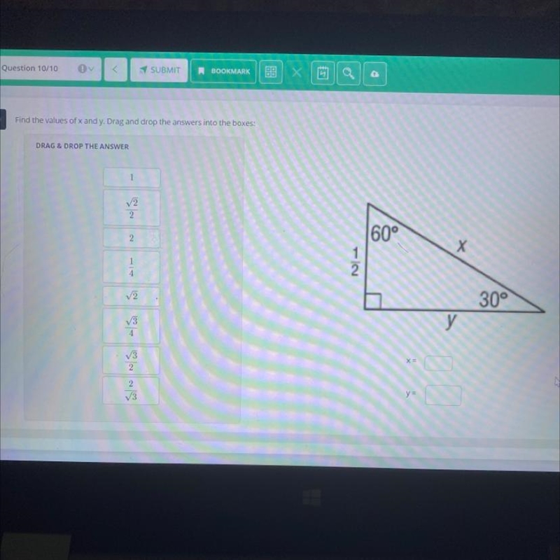 Find the values of X and why. Dragon drop the answers into the box is below.-example-1