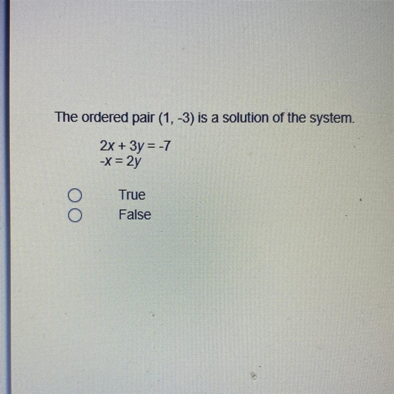 The ordered pair (1,-3) is a solution of the system-example-1