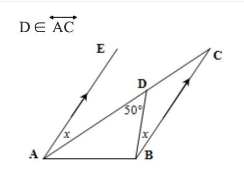 Find the value of x. Show your work with proper statements and notations. D ∈ AC-example-1