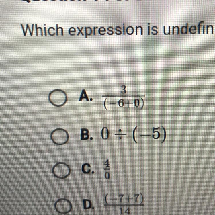 Which expression is undefined?-example-1