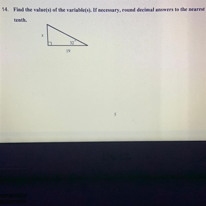 14. Find the value(s) of the variable(s). If necessary, round decimal answers to the-example-1