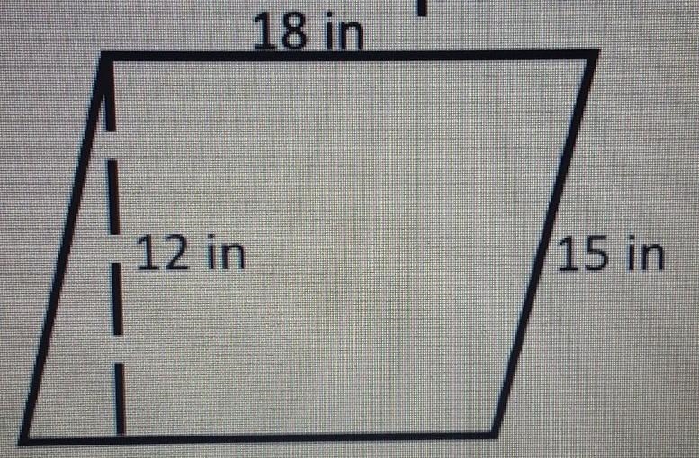 Find the area of the following parallelogram:​-example-1