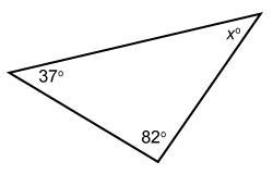 What is the measure of angle x? Enter your answer in the box.-example-1