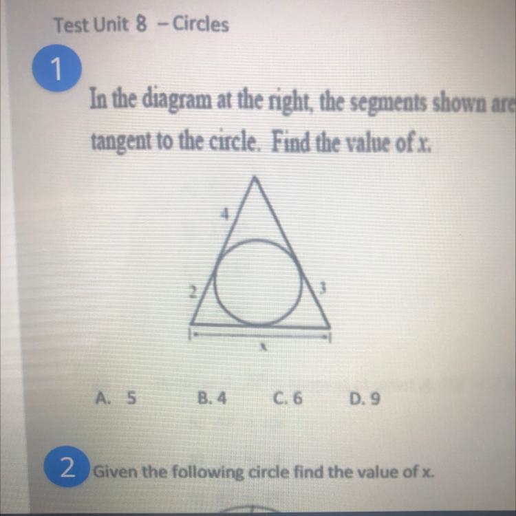 Doing Test Corrections A. 5 B. 4 C.6 D. 9-example-1