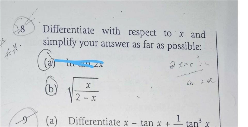 Help with 1 b please. using ln.​-example-1