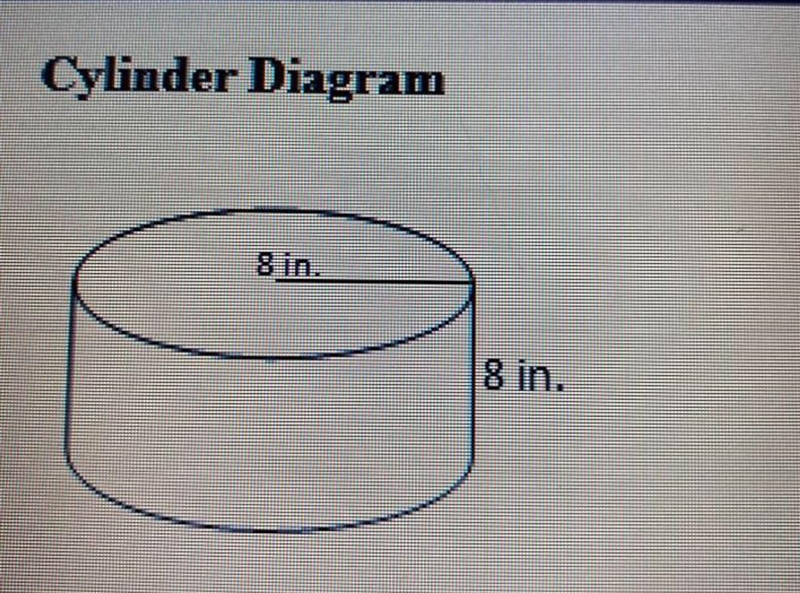 Find the volume of the cylinder. 1607.7 in 3 2845.7 in 3 6430.7 in 3 401.9 in 3-example-1