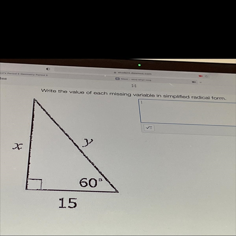 Special right triangle desmo-example-1