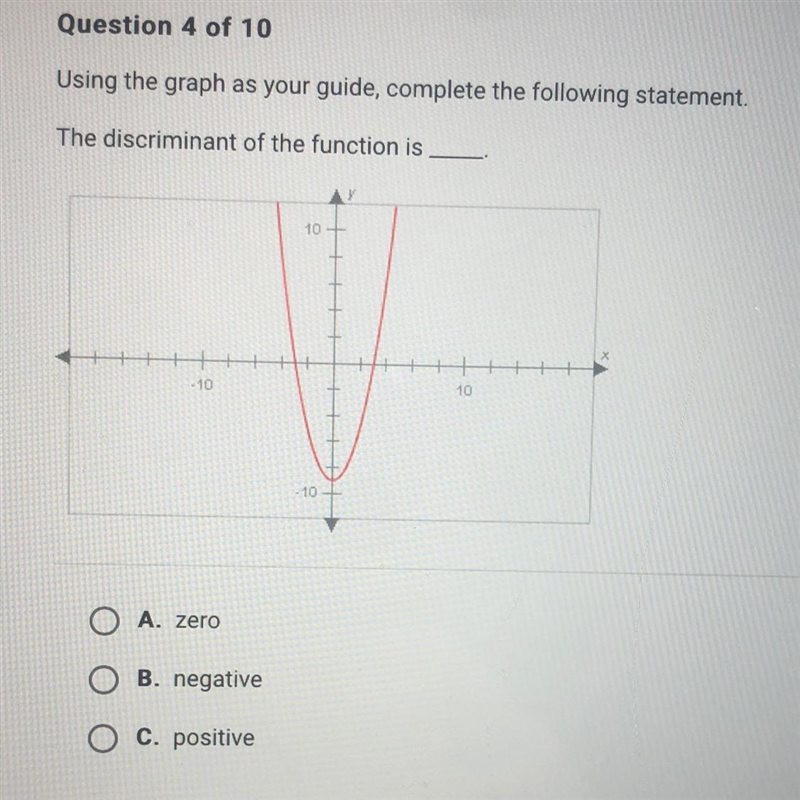 A. zero B. negative C. positive-example-1