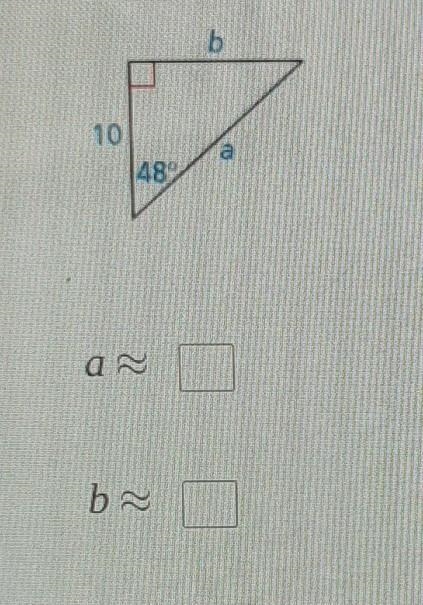 Find the value of each variable using sine and cosine round your answers to the nearest-example-1