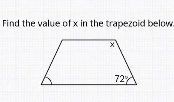 Find the value of x in the trapezoid below-example-1