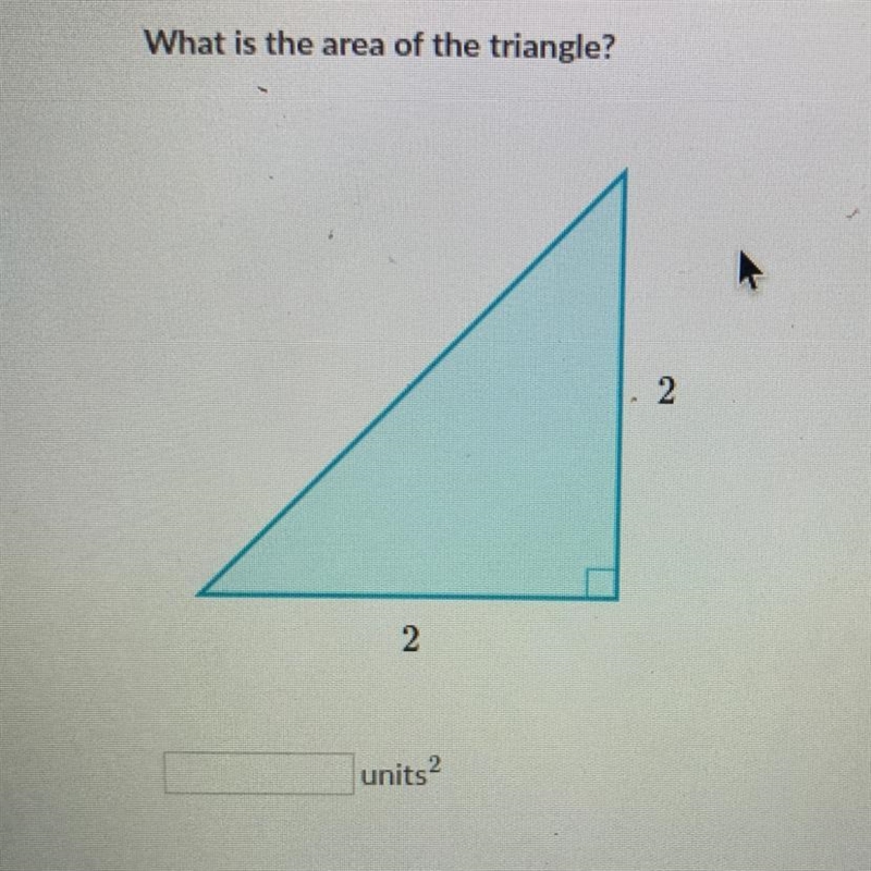 What is the area of the triangle? 2 2 units2-example-1